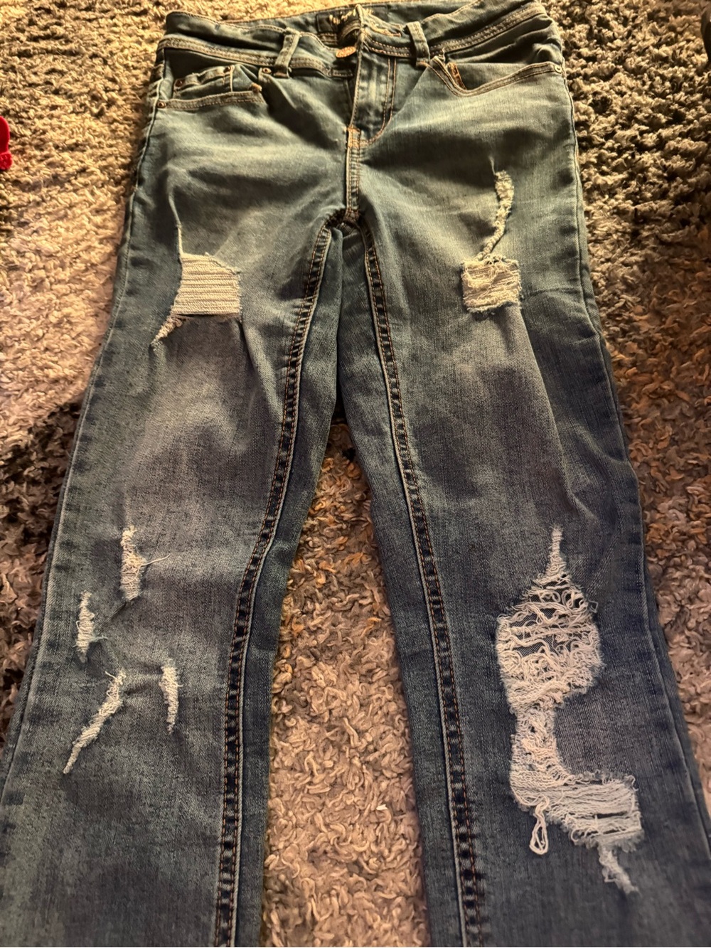 Indigo Women’s Distressed Blue Jeans - Classic Ripped Denim size 3 (C1-41)